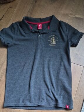 Liverpool Charcoal Polo with Red Trim